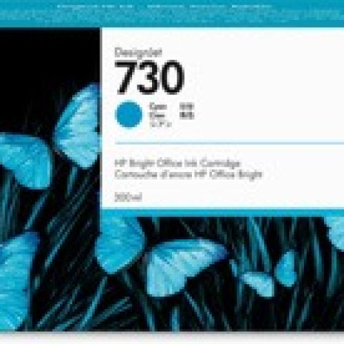 Cartouche d’encre HP 730 Cyan 300 ml d’origine pour Imprimante HP DesignJet série T1700 (P2V68A)