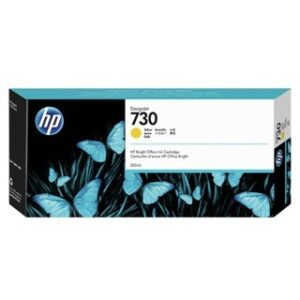 Cartouche d'encre HP 730 Jaune 300 ml d'origine pour Imprimante HP DesignJet série T1700 (P2V70A)