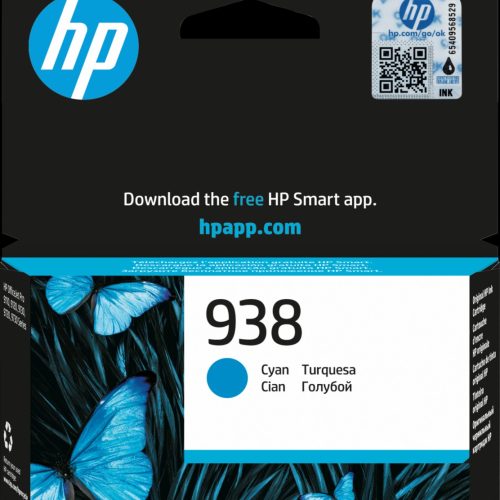 Cartouche d’encre HP 938 Cyan d’origine – 800 pages (4S6X5PE)