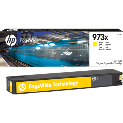 Cartouche d’impression HP 973X Jaune PageWide grande capacité d’origine (F6T83AE)