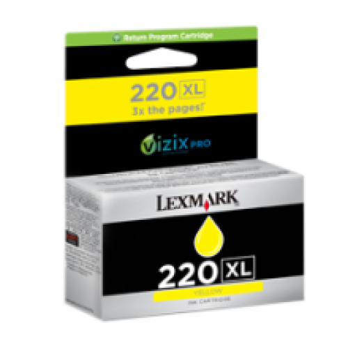 Cartouche Jaune N°220XL haute capacité LEXMARK