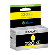 Cartouche Jaune N°220XL haute capacité LEXMARK
