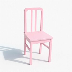 Chaise en Bois Naturel Multicolore – Coloris Rouge, Rose, Noir, Blanc ou Vert