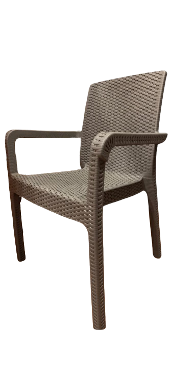 Chaise pour réfectoire en plastique avec accoudoirs Coloris au choix