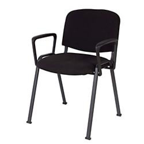 Chaise Visiteur ISO avec accoudoir en PVC Coloris au choix