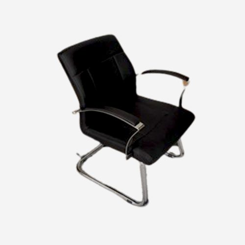 Chaise Visiteur PRESIDENT IBIZA REMBOUREE EN SIMILI CUIR, REGLABLE EN HAUTEUR, AJUSTABLE AVEC DOUBLE MECANISME, ACCOUDOIRS FIXE EN POLYURETHANE, ASSISE SUR LUGE CHROME