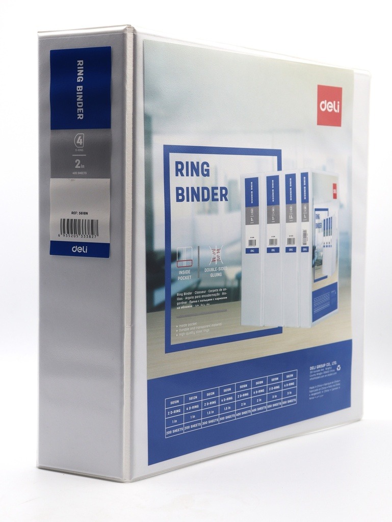 CLASSEUR 4 ANNEAUX PERSONALISABLE (2"/454F) DELI-5618N