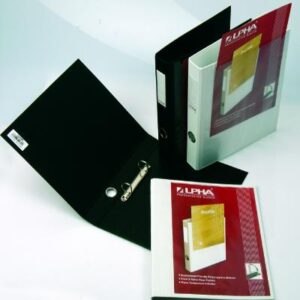 Classeur à 2 Anneaux ronds en Carton Rigide Alpha Coloris au choix