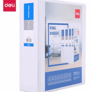 CLASSEUR PERSONALISABLE Blanc A4 4 Anneaux Taille 3 pouces DELI-5621N