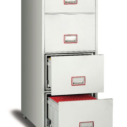 Coffre Classeur LOCKMANN DFC 4000E Anti-feu à 4 Tiroirs Serrure à combinaison électronique