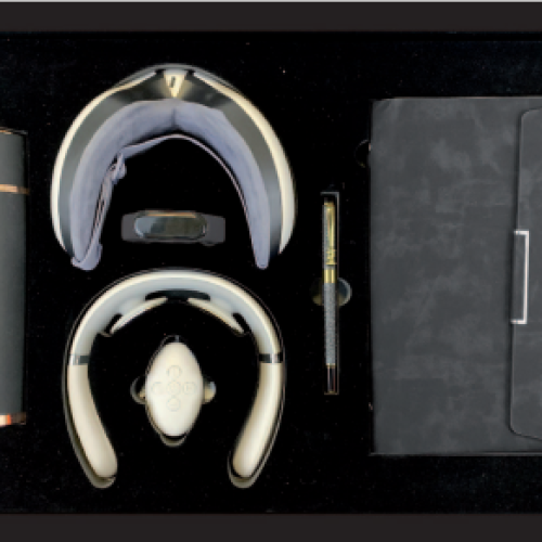 Coffret Agenda VIP 16 x 22 cm en Simili Cuir et 5 Accessoires Complets coloris au choix