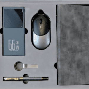 Coffret Agenda VIP 16 x 22 cm en SimiliCuir et 5 Accessoires complets coloris au choix