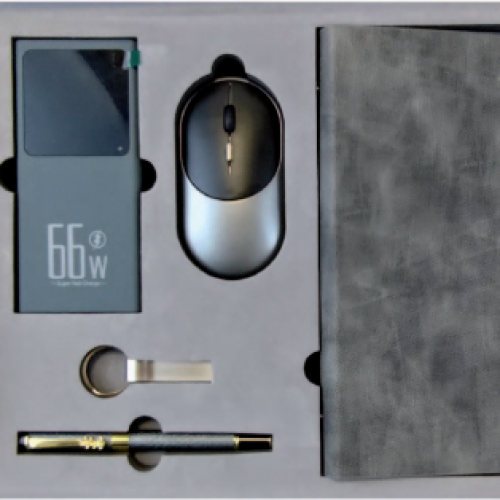 Coffret Agenda VIP 16 x 22 cm en SimiliCuir et 5 Accessoires complets coloris au choix