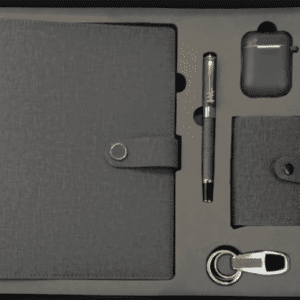 Coffret Agenda VIP 16x22 cm en similicuir Avec Ecouteur sans fil et 3 Accessoires Complets coloris au choix