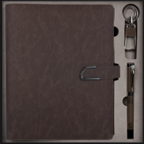 Coffret Agenda VIP 16×22 cm en similicuir et 2 Accessoires Complets coloris au choix