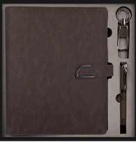 Coffret Agenda VIP 16x22 cm en similicuir et 2 Accessoires Complets coloris au choix