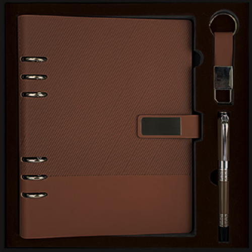 Coffret Agenda VIP 16×22 cm en similicuir et 2 Accessoires Complets Couleur au Choix