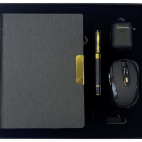 Coffret Agenda VIP 16×22 cm en similicuir et 4 Accessoires Complets coloris au choix