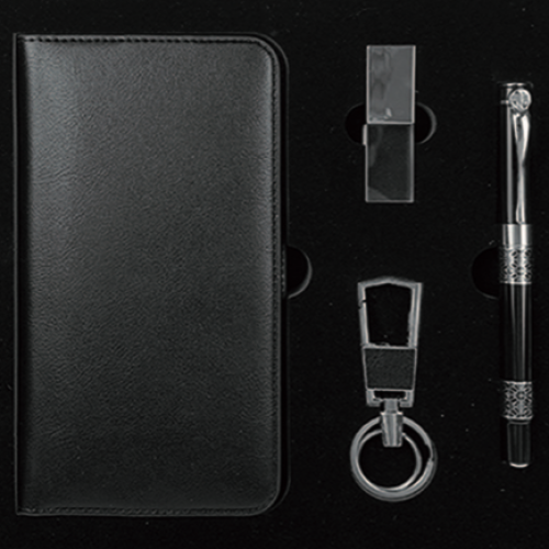 Coffret VIP : portefeuille Power Bank et autres Accessoires Complets Noir