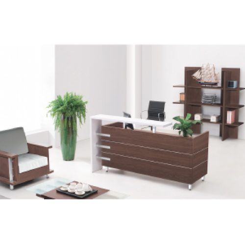 Comptoir de réception ZEN wengé dimensions 160 x 75 x 110 cm