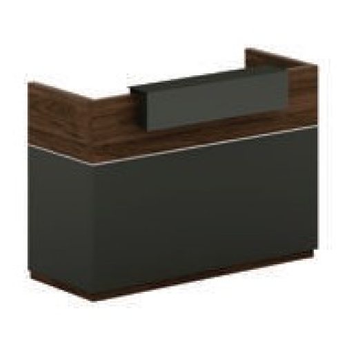 Comptoir STAFF 160*60*105cm,coul noyer&gris anthracite