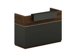 Comptoir STAFF 160*60*105cm,coul noyer&gris anthracite