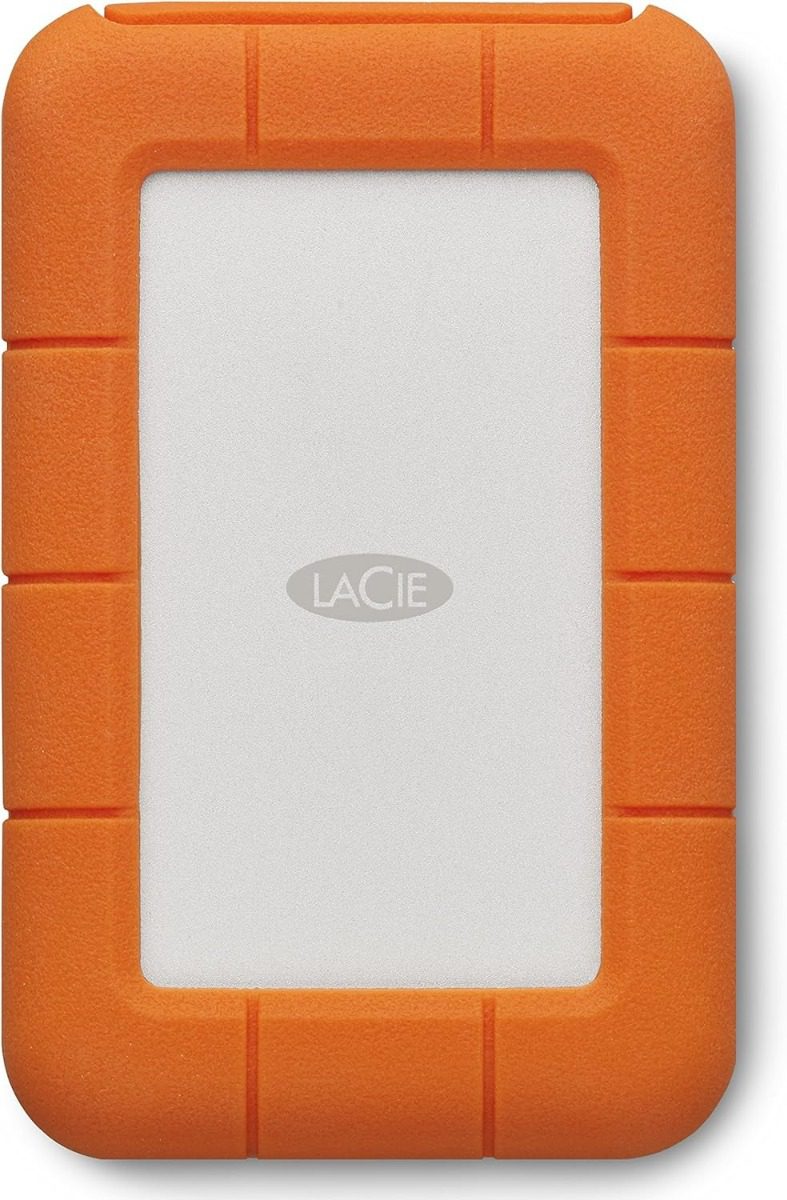 Disque Dur externe Portable HDD LaCie Rugged USB-C 4To Résistant aux chutes chocs la poussière la pluie pour Mac & PC avec USB-C sans câble USB-A (STFR4000800)