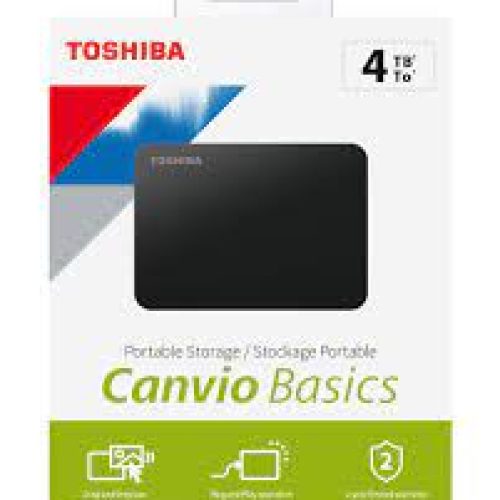 Disque Dur Externe toshiba 4TB Canvio Basics Portable External Hard Drive,USB 3.2. Gen 1 (HDTB440EK3AA)