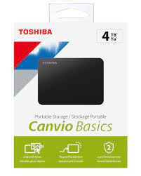 Disque Dur Externe toshiba 4TB Canvio Basics Portable External Hard Drive,USB 3.2. Gen 1 (HDTB440EK3AA)