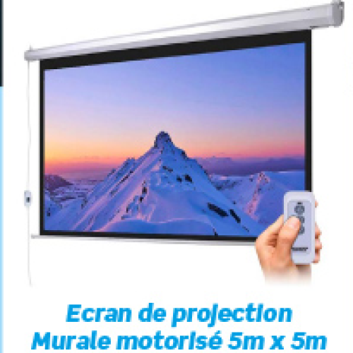 Ecran de projection murale Motorisé CARERA 500 x 500 cm