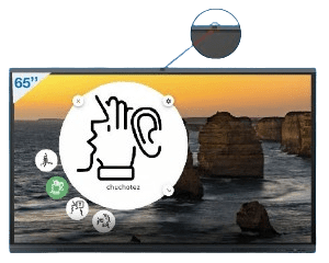 Écran Intéractif 4K Accent Smartboard 4GB/32GB 65" 3840×2160 - 60Hz 16:9 Avec Camera intégré + 6 Microphones 40 Points de contact