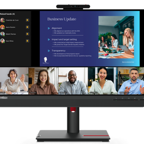Écran LENOVO T24v-30 24″ Monitor IPS panel 1920×1080 Input connct-VGA+HDMI 2.0+DP 1.4 Cabl included-DP (63D8MAT3EU)