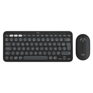 Ensemble clavier et souris sans fil LOGITECH PEBBLE 2 COMBO DISCRETS ET PORTABLES GRAPHITE (920-012209)
