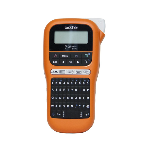 Etiqueteuse portable Brother PT-E110VP 20 mm/sec – pour les électriciens – Livrée avec mallette et adaptateur secteur (PTE110VP)