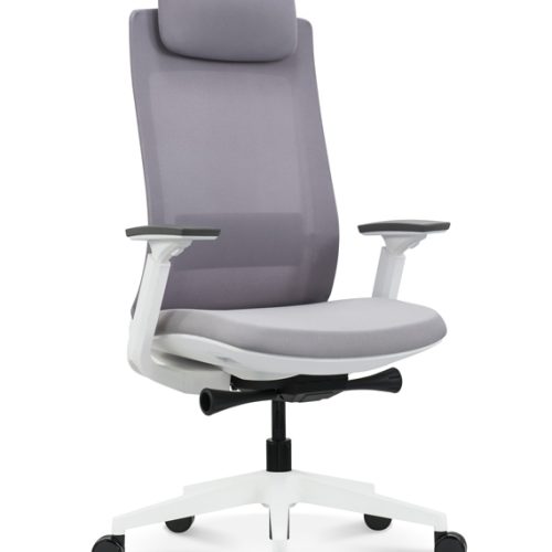 Fauteuil KWESK X-PRO 200, dossier mesh noir, assise tissu avec accoudoirs et roulettes