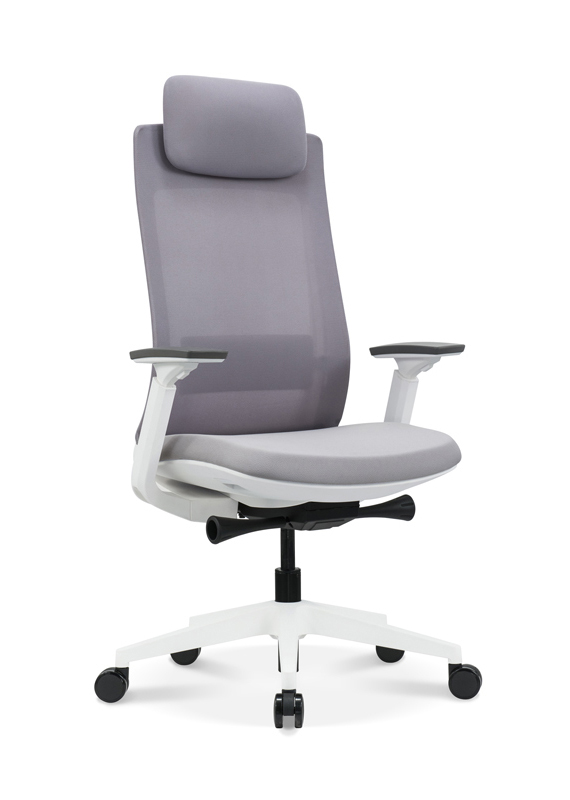 Fauteuil KWESK X-PRO 200, dossier mesh noir, assise tissu avec accoudoirs et roulettes