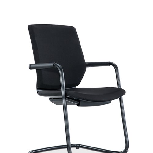 Fauteuil KWESK X-PRO C, dossier mesh noir, assise tissu avec accoudoirs