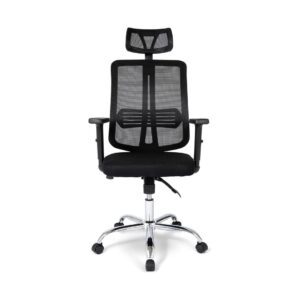Fauteuil opérateur Assise en mousse haute densité , Piètement chromé avec accoudoirs ajustables 2D (DC-226)