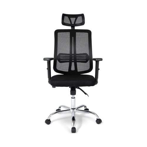 Fauteuil opérateur Assise en mousse haute densité , Piètement chromé avec accoudoirs ajustables 2D (DC-226)
