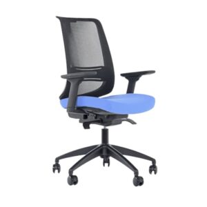 FAUTEUIL OPERATEUR MERCURE EN TISSU&MESH REGLABLE EN HAUTEUR AJUSTABLE ACCOUDOIRS REGLABLE EN POLYPROPYLENE BRANCHE EN PVC