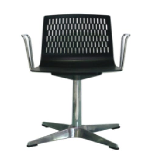 Fauteuil Pivotant CITY en Pvc Structure chrome