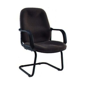 Fauteuil visiteur FIRST sur luge en tissu Coloris au choix