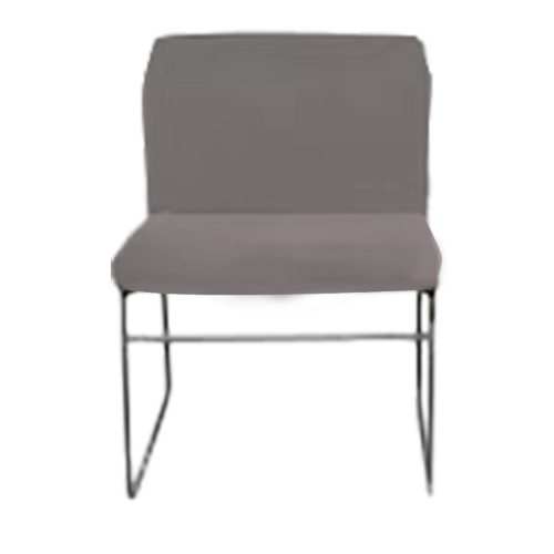 FAUTEUIL VISITEUR ZEPLIN EN TISSU SANS ACCOUDOIRS LUGE BLANC