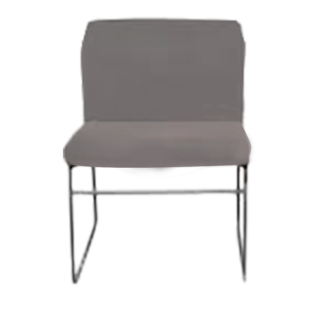 FAUTEUIL VISITEUR ZEPLIN EN TISSU SANS ACCOUDOIRS LUGE BLANC