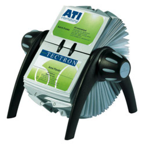 Fichier Rotatif de classement pour 400 cartes de visite DURABLE Visifix Flip noir