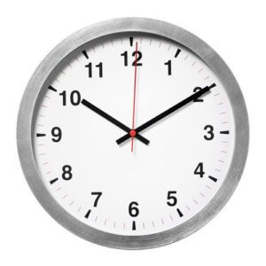 Horloge analogique murale avec marquage des minutes et mouvement SWEEP