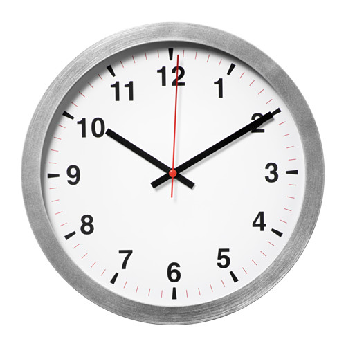 Horloge analogique murale avec marquage des minutes et mouvement SWEEP