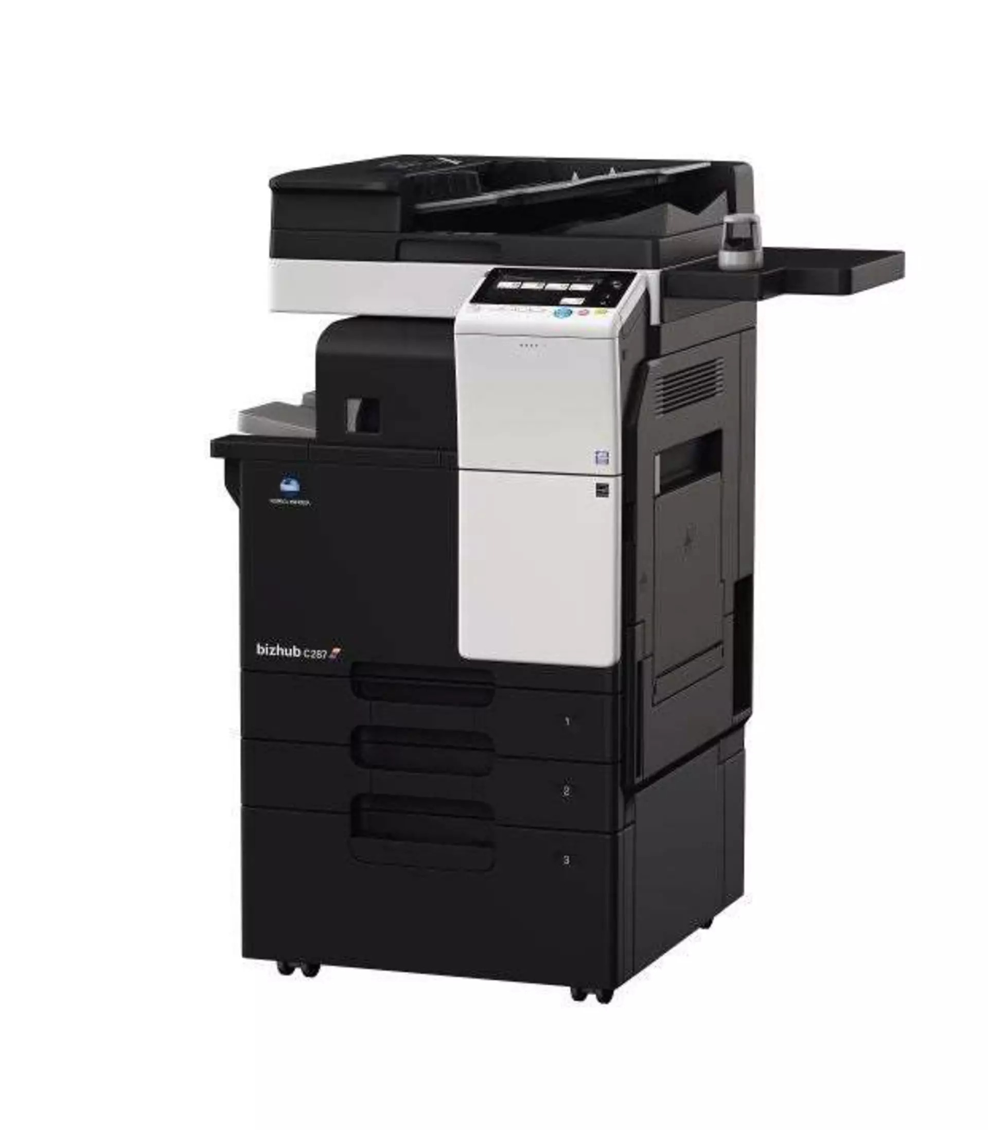 Imprimante multifonction Konica Minolta Bizhub 387 - 36 pages/min Chargeur de documents DF-628 et Meuble inclus
