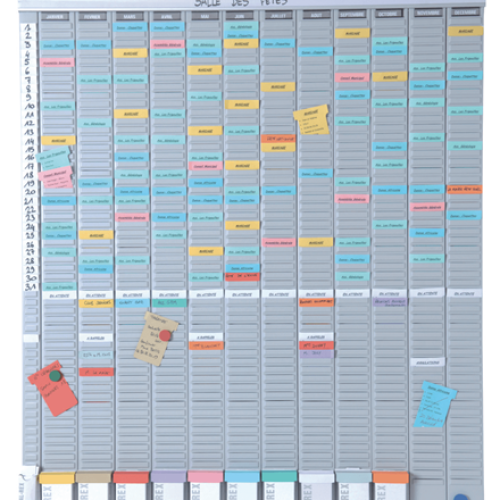 Kit planning Nobo à fiches T – Planning annuel