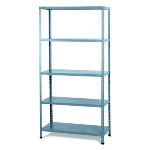 KIT RAYONNAGE GRIS H2000XL1000XP400MM CAP.100KG AVEC 5 ETAGERES